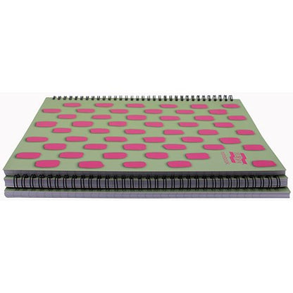 Europa Splash Notebooks, A4+, Ruled & Perforated, 160 Pages, Pink, Pack of 3