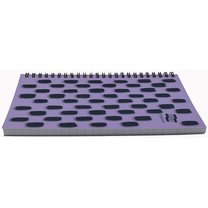 Europa Splash Notebooks, A5, Ruled & Perforated, 160 Pages, Purple, Pack of 3