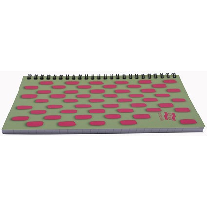 Europa Splash Notebooks, A5, Ruled & Perforated, 160 Pages, Pink, Pack of 3