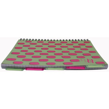 Europa Splash Project Book, A4, Ruled & Perforated, 200 Pages, Pink, Pack of 3