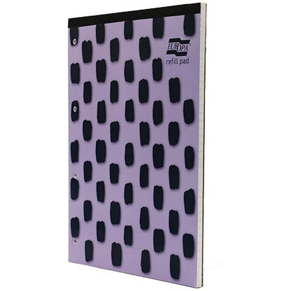 Europa Splash Refill Pad, A4, Ruled with Margin, 140 Pages, Purple, Pack of 6