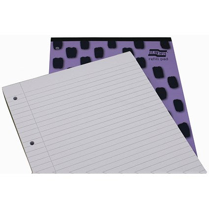 Europa Splash Refill Pad, A4, Ruled with Margin, 140 Pages, Purple, Pack of 6