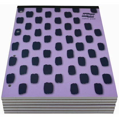 Europa Splash Refill Pad, A4, Ruled with Margin, 140 Pages, Purple, Pack of 6
