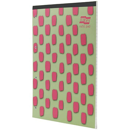 Europa Splash Refill Pad, A4, Ruled with Margin, 140 Pages, Pink, Pack of 6