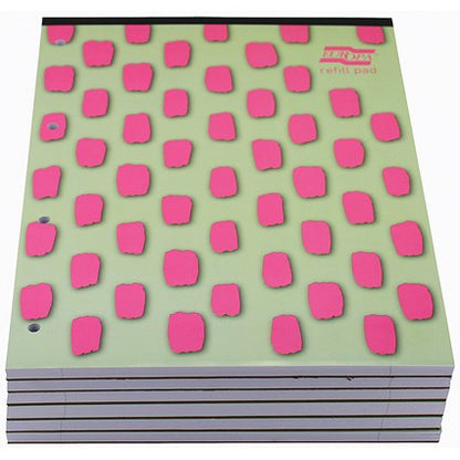 Europa Splash Refill Pad, A4, Ruled with Margin, 140 Pages, Pink, Pack of 6