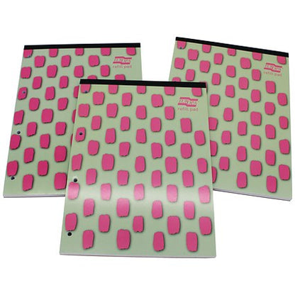 Europa Splash Refill Pad, A4, Ruled with Margin, 140 Pages, Pink, Pack of 6