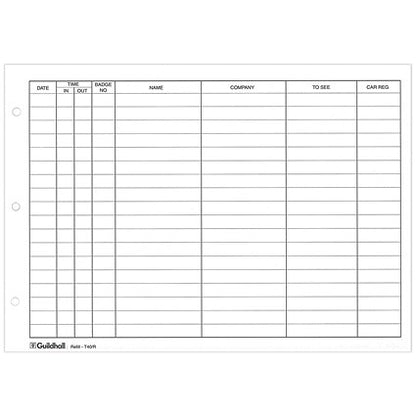 Guildhall Refill for Loose-Leaf Visitors Book, 50 Sheets