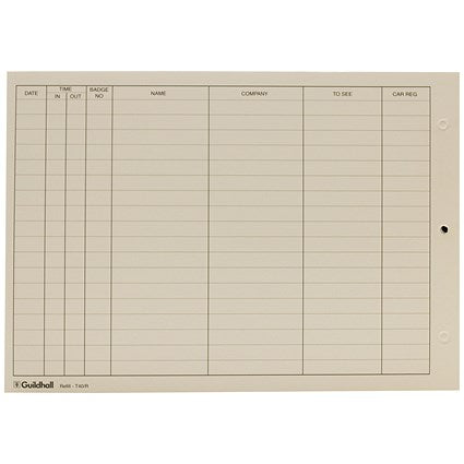 Guildhall Refill for Loose-Leaf Visitors Book, 50 Sheets