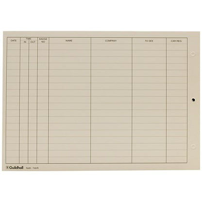 Guildhall Refill for Loose-Leaf Visitors Book, 50 Sheets