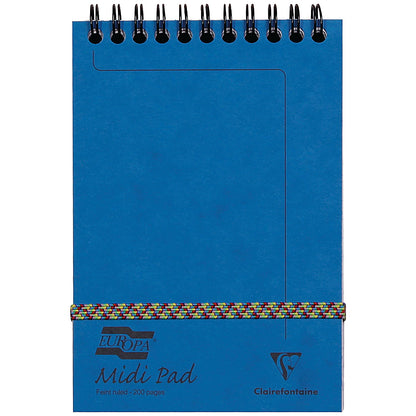 Europa Wirebound Midi Pad, 152x102mm, Ruled, 200 Pages, Assorted Colours, Pack of 10