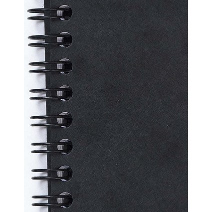 Europa Wirebound Notebook, A5, Ruled & Perforated, 120 Pages, Black, Pack of 10