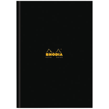 Rhodia Casebound Business Notebook, A4, Ruled, 192 Pages, Black, Pack of 3