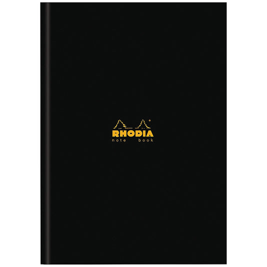 Rhodia Casebound Business Notebook, A4, Ruled, 192 Pages, Black, Pack of 3