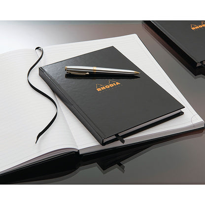 Rhodia Casebound Business Notebook, A4, Ruled, 192 Pages, Black, Pack of 3