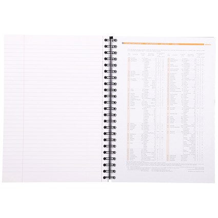 Rhodia Wirebound Business Notebook, A4, Ruled & Perforated, 160 Pages, Black, Pack of 3