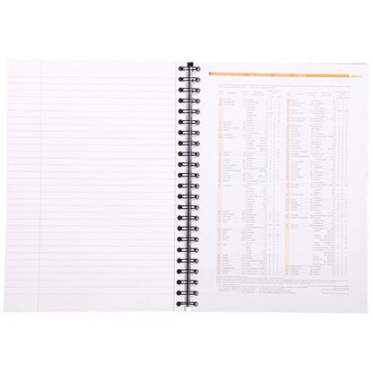 Rhodia Wirebound Business Notebook, A4, Ruled & Perforated, 160 Pages, Black, Pack of 3