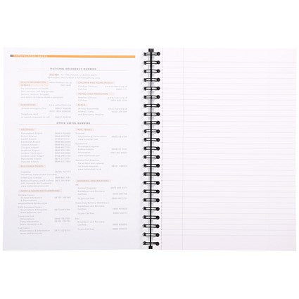 Rhodia Wirebound Business Notebook, A4, Ruled & Perforated, 160 Pages, Black, Pack of 3