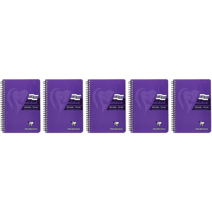 Europa Notebook, A5, Ruled & Perforated, 180 Pages, Purple, Pack of 5