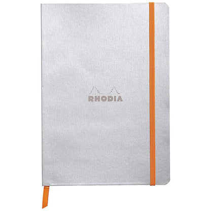 Clairefontaine Rhodiarama Notebook 80 Lined Pages A5 Silver Cover