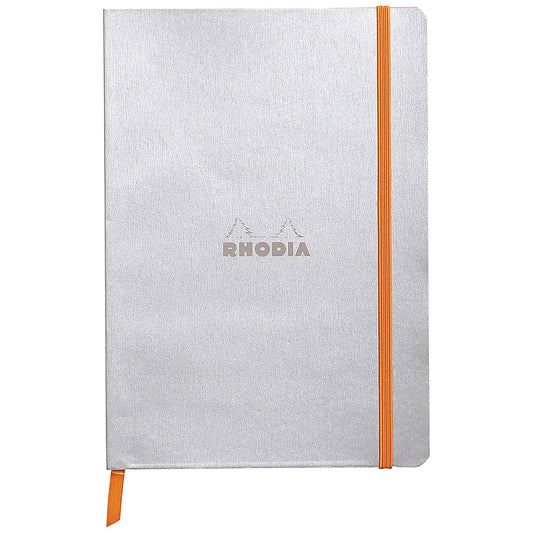 Clairefontaine Rhodiarama Notebook 80 Lined Pages A5 Silver Cover