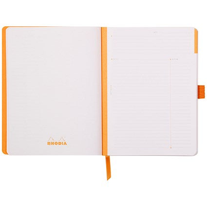 Rhodiarama Italian Leatherette Meeting Book, A5+, 160 Pages, Black