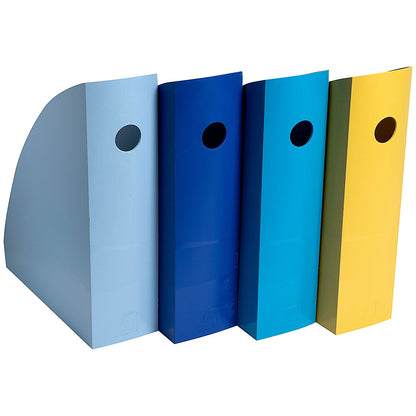 Exacompta Bee Blue Recycled Magazine Files, Assorted, Pack of 4