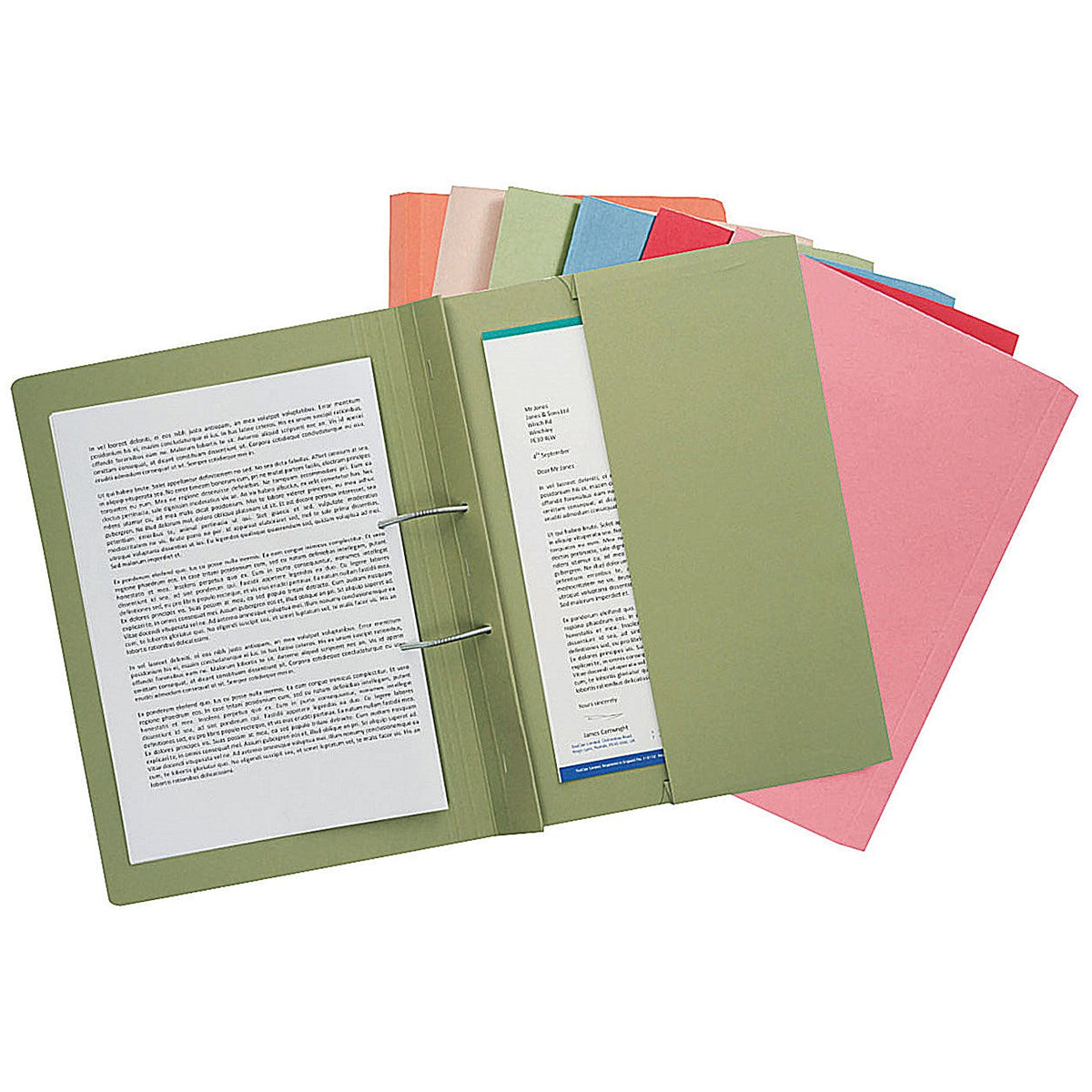 Guildhall Back Pocket Transfer Files, 315gsm, Foolscap, Green, Pack of ...