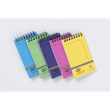 Europa Wirebound Minor Pad, 127x76mm, Ruled, 120 Pages, Pastel Assorted Colours, Pack of 20