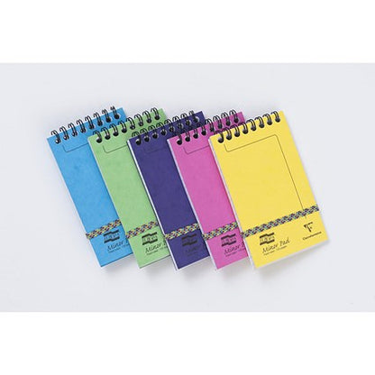 Europa Wirebound Minor Pad, 127x76mm, Ruled, 120 Pages, Pastel Assorted Colours, Pack of 20