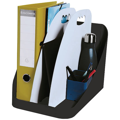 Exacompta Flexbox Recycled Vertical Sorter, Black & White