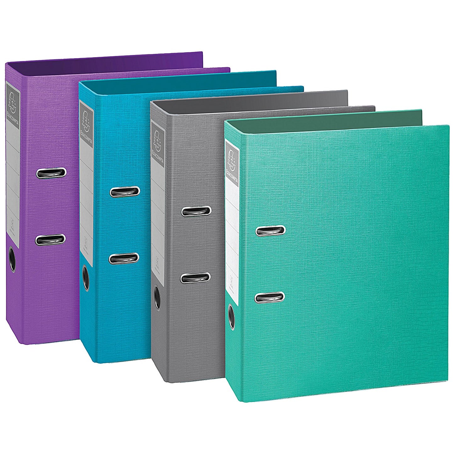 Exacompta Teksto A4 Lever Arch File, 80mm Spine, Assorted, Pack of 10