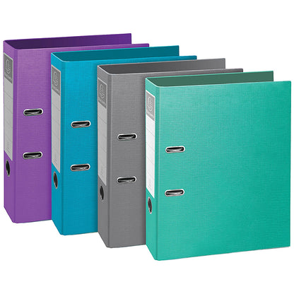 Exacompta Teksto A4 Lever Arch File, 80mm Spine, Assorted, Pack of 10
