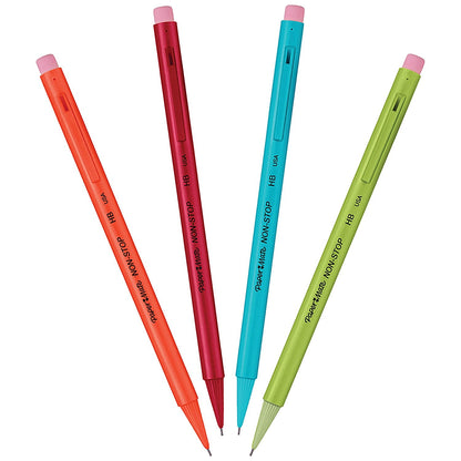 Paper Mate Non-Stop Automatic Pencil, Assorted Neon Barrels, Pack of 12