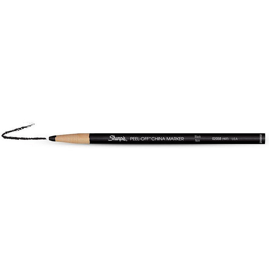 Sharpie China Wax Marker Pencil, Black, Pack of 12
