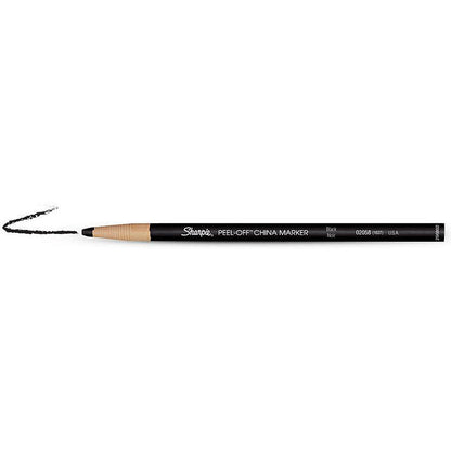 Sharpie China Wax Marker Pencil, Black, Pack of 12