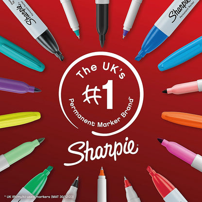 Sharpie Permanent Markers, Fine Colouring Pens, Assorted, Pack of 24