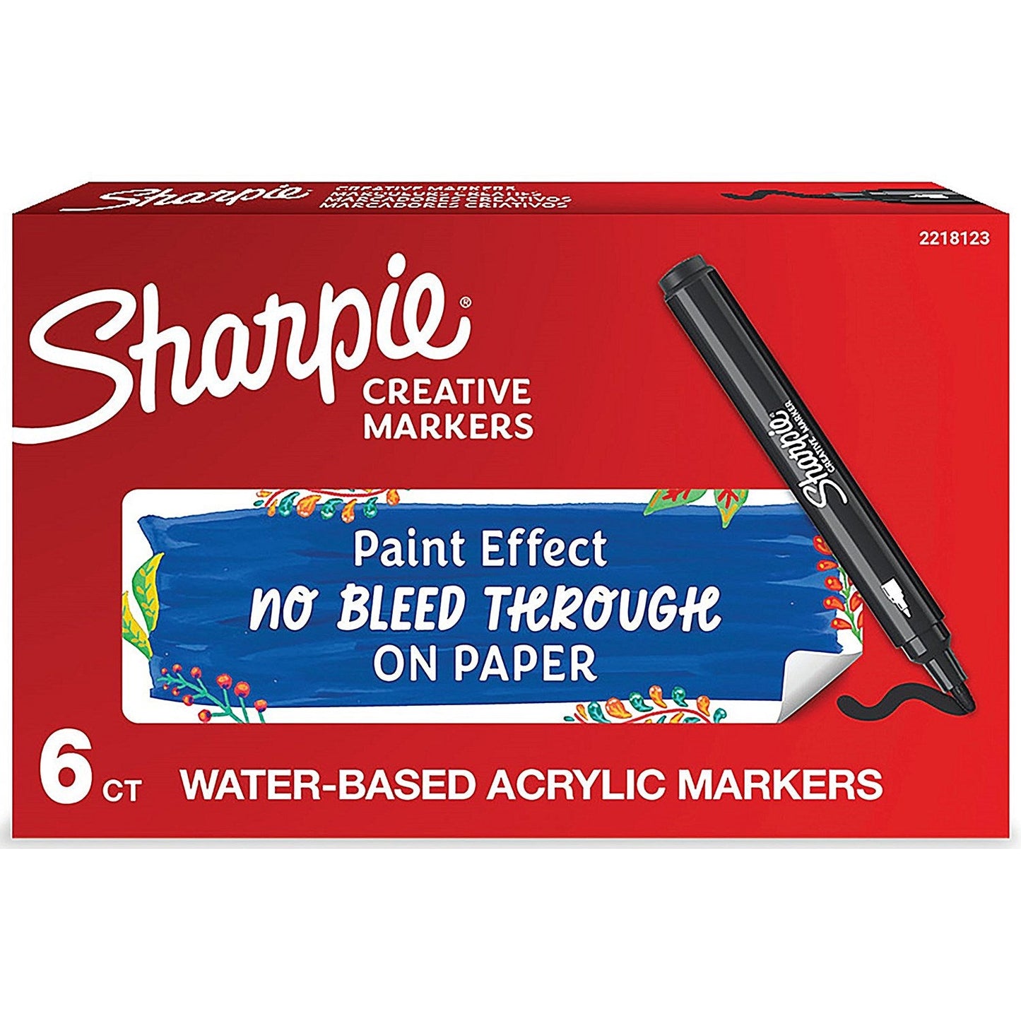 Sharpie Creative Marker Bullet Tip Black (Pack of 6)