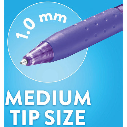 PaperMate Inkjoy 300Rt Ballpoint Pen, Medium 1.0mm Tip, Black, Pack of 24