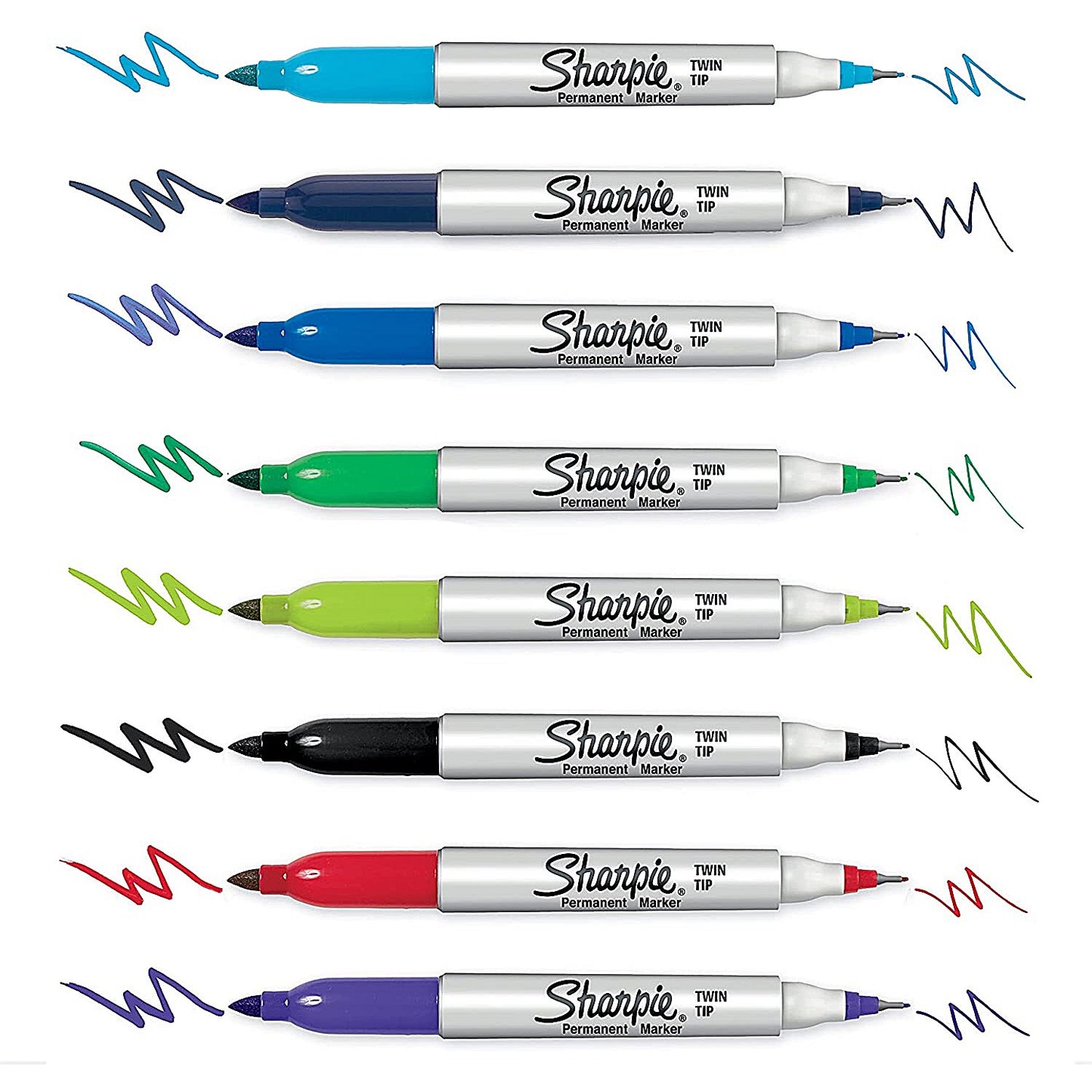 Sharpie Permanent Marker Twin Tip Assorted (Pack of 8)
