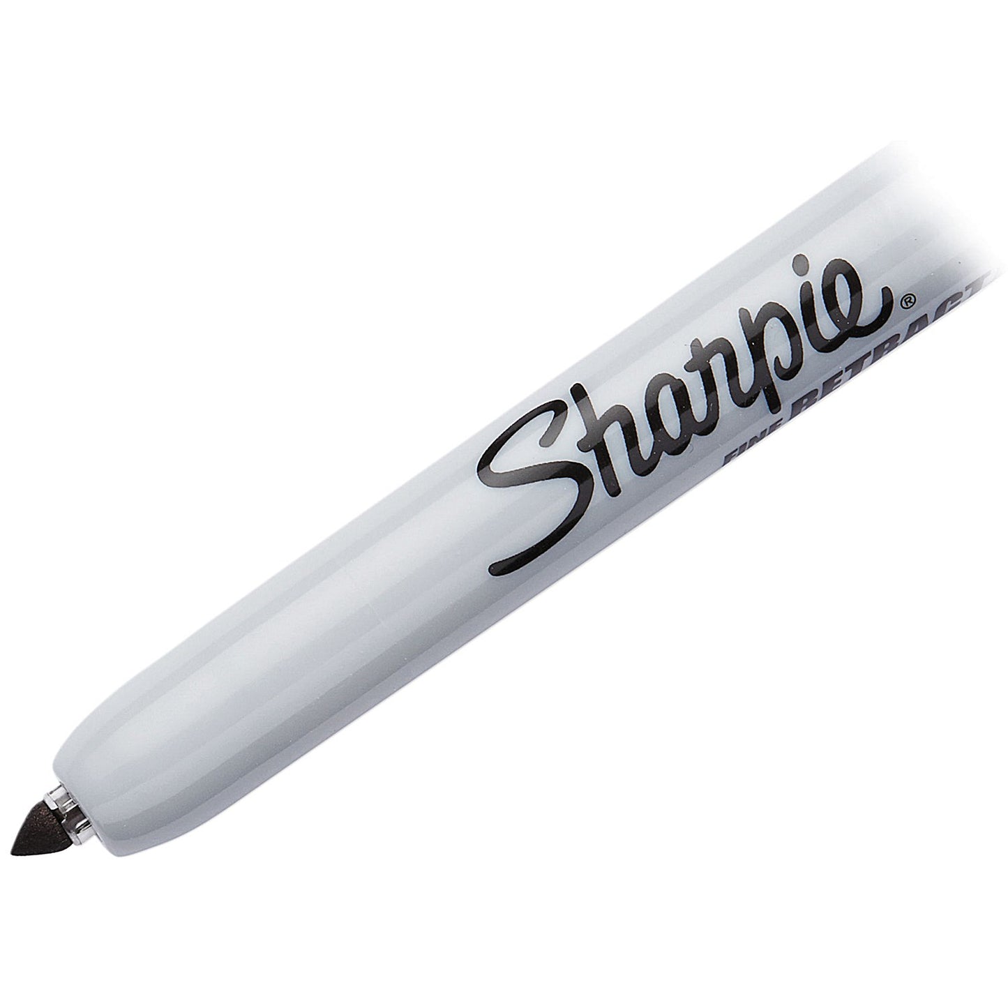 Sharpie Permanent Marker Pen, Retractable, Bullet Tip, Black, Pack of 12