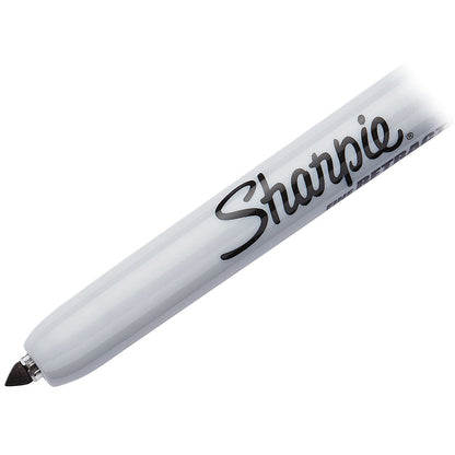 Sharpie Permanent Marker Pen, Retractable, Bullet Tip, Black, Pack of 12