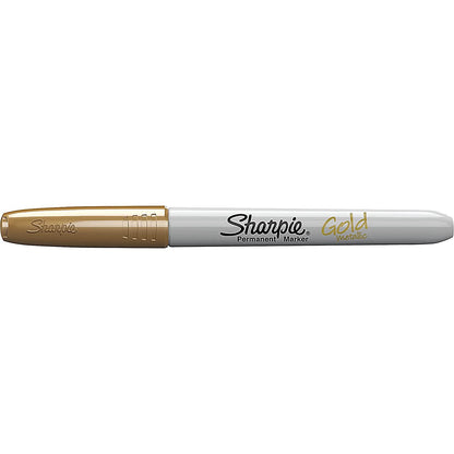 Sharpie Metallic Permanent Marker Pen, Fine, Gold, Silver and Bronze, Pack of 3
