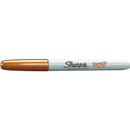 Sharpie Metallic Permanent Marker Pen, Fine, Gold, Silver and Bronze, Pack of 3