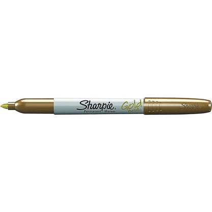 Sharpie Metallic Permanent Marker Pen, Fine, Gold, Silver and Bronze, Pack of 3