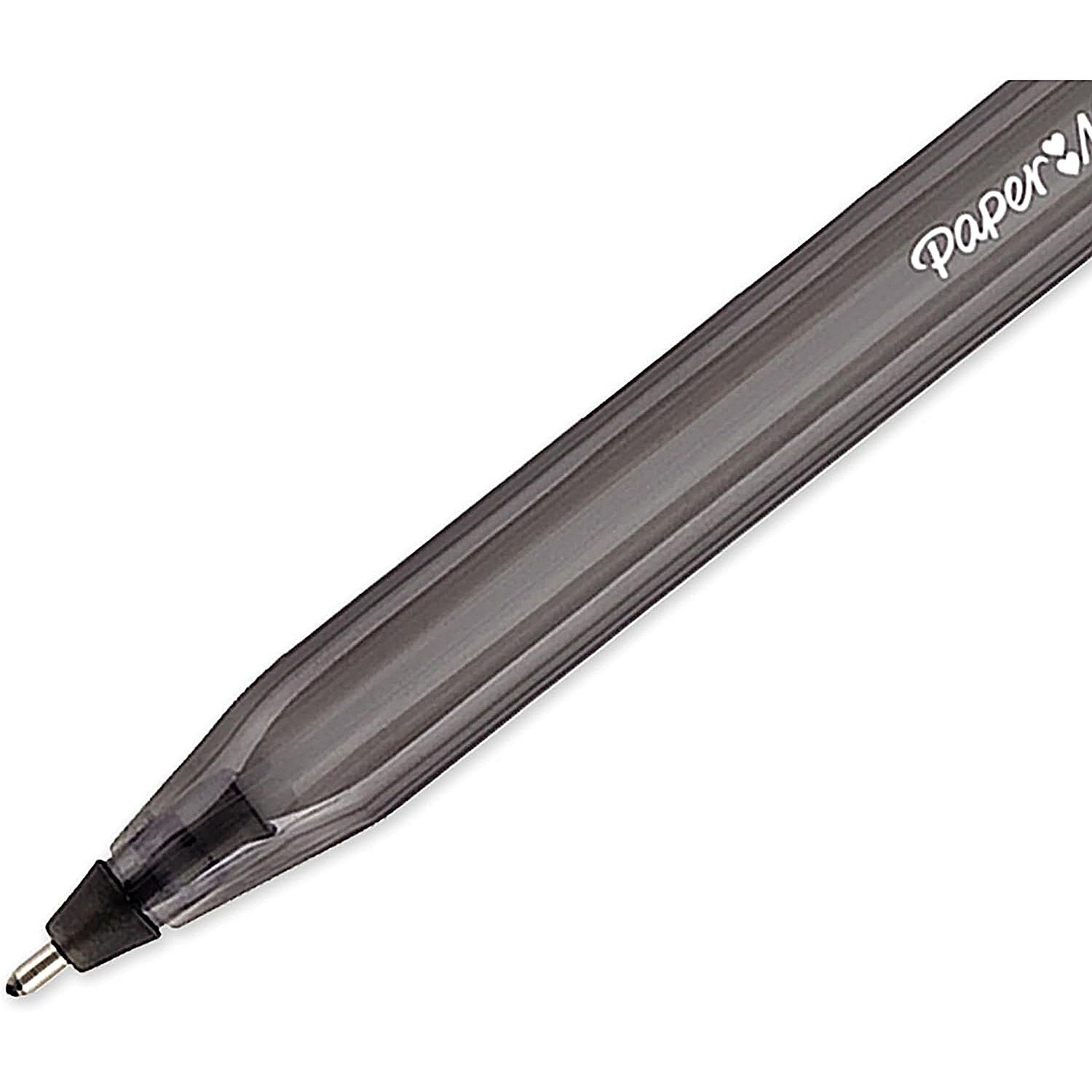 Paper Mate Inkjoy 100 Capped Ballpoint Pens, Black, Pack of 8