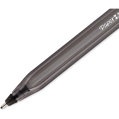 Paper Mate Inkjoy 100 Capped Ballpoint Pens, Black, Pack of 8