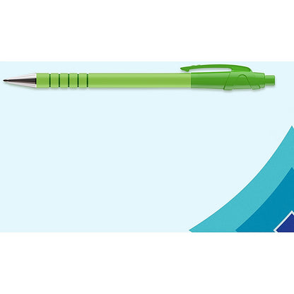 Paper Mate FlexGrip Ultra Ballpoint Pen, Medium 1.0mm, Bright Barrel, Black, Pack of 5
