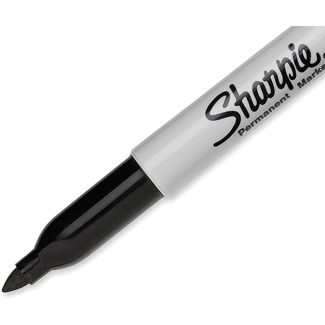 Sharpie 08 Permanent Marker Fine Tip Black (Pack of 12)