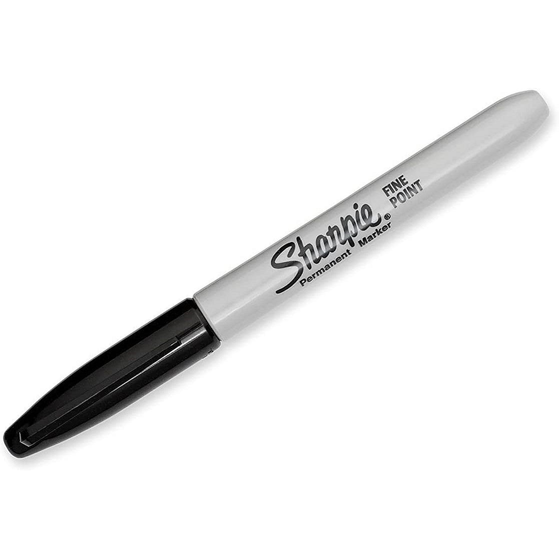 Sharpie 08 Permanent Marker Fine Tip Black (Pack of 12)