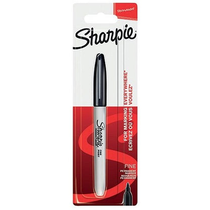 Sharpie 08 Permanent Marker Fine Tip Black (Pack of 12)